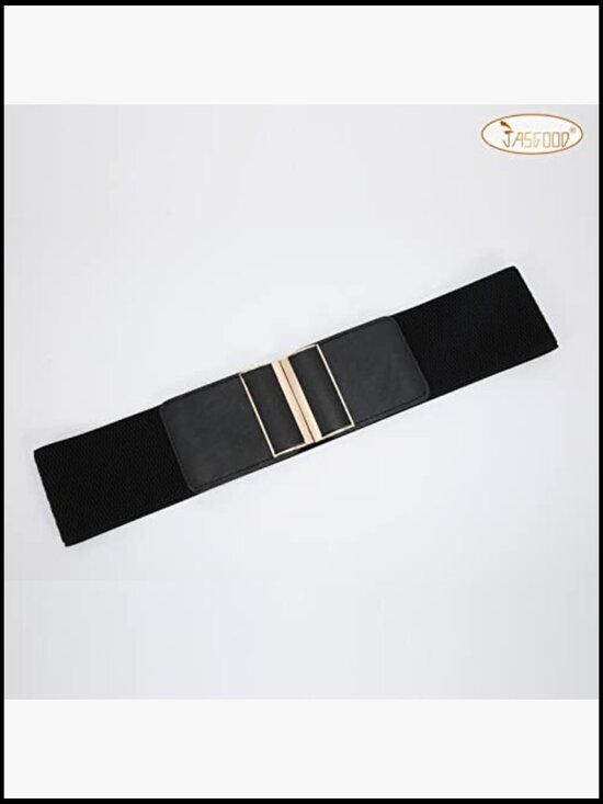 4 Pack Stretch Elastic Waist Belts with Interlocking Buckle for Dresses main image 6